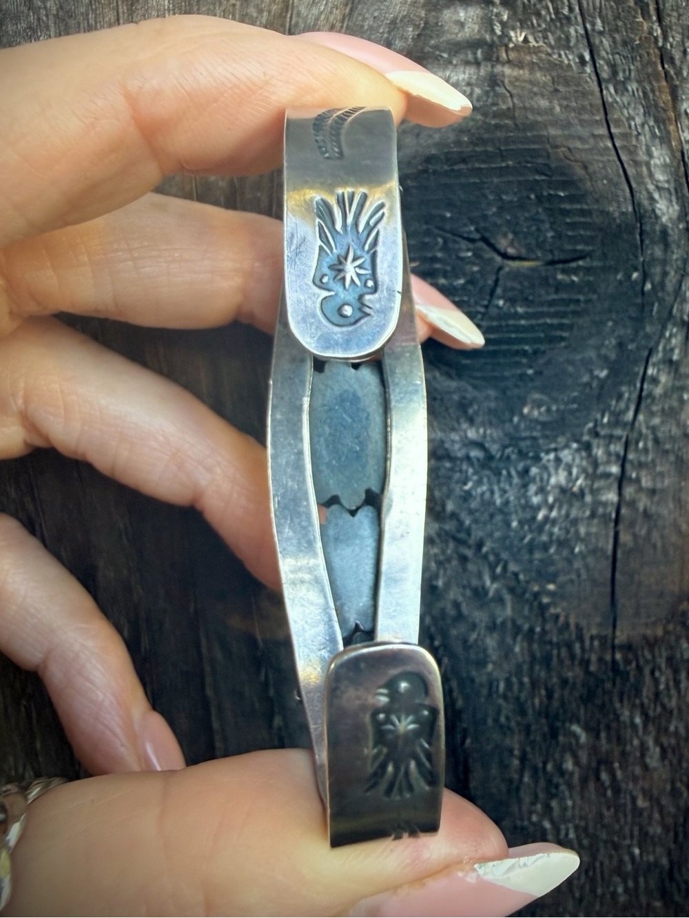 Vintage Navajo Fred Harvey Sterling Silver Cuff LESS ON IG ANGELSDRAWERS - Picture 5 of 7
